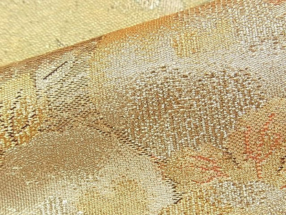 平和屋着物◎佐賀錦　六通柄袋帯　光琳菊水文　金糸　逸品　BAAJ9393if