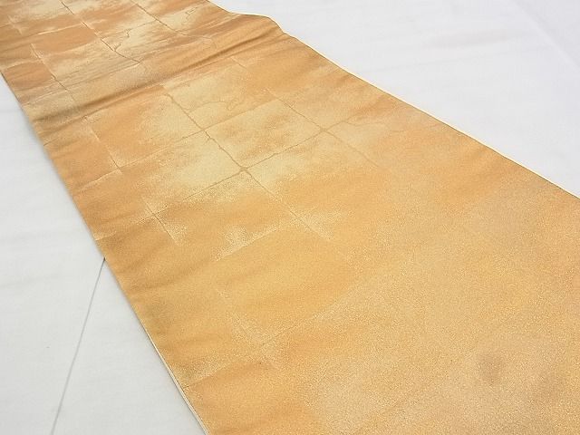 平和屋着物◎六通柄袋帯 寿光織 ワンポイント 枝花文 金糸 逸品 BAAK0162if