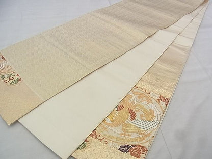 平和屋着物◎太鼓柄袋帯 唐織 鳳凰エ霞唐草文 金糸 逸品 BAAK0146if