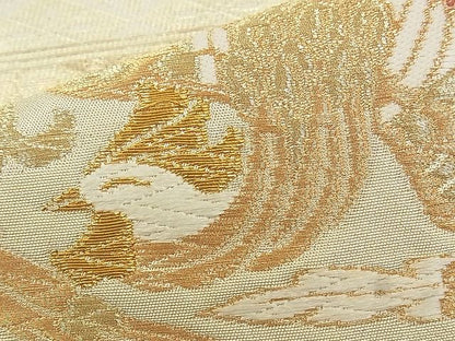 平和屋着物◎太鼓柄袋帯 唐織 鳳凰エ霞唐草文 金糸 逸品 BAAK0146if