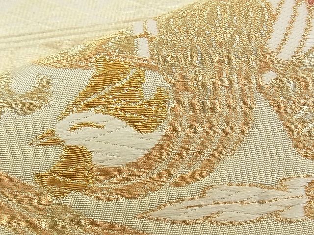 平和屋着物◎太鼓柄袋帯 唐織 鳳凰エ霞唐草文 金糸 逸品 BAAK0146if