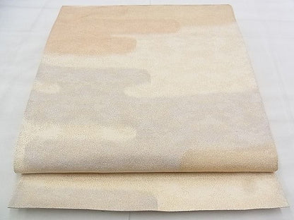 平和屋着物◎全通柄袋帯 砂子綴れ エ霞文様 金糸 逸品 BAAK0153if