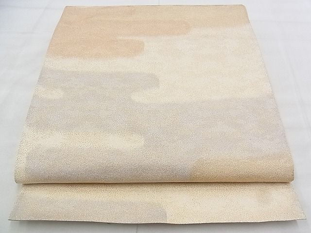 平和屋着物◎全通柄袋帯 砂子綴れ エ霞文様 金糸 逸品 BAAK0153if