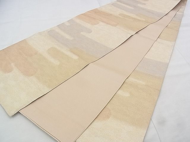 平和屋着物◎全通柄袋帯 砂子綴れ エ霞文様 金糸 逸品 BAAK0153if