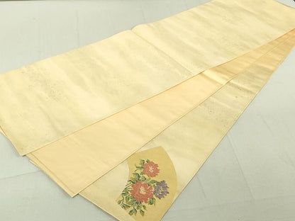 平和屋着物◎六通柄太鼓袋帯 地紙枝花文 金糸 引箔 逸品 DAAI2578ox