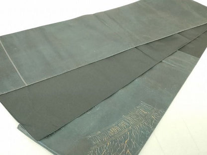 平和屋着物◎六通太鼓柄袋帯　竹垣文　引箔　逸品　DAAI2583ox
