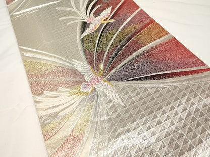 平和屋着物◎六通柄袋帯 鳳凰文 金銀糸 正絹 逸品 AAAL5719Aex