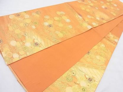 平和屋着物◎西陣 六通柄袋帯 菊水文 金糸 逸品 BAAK5041ns