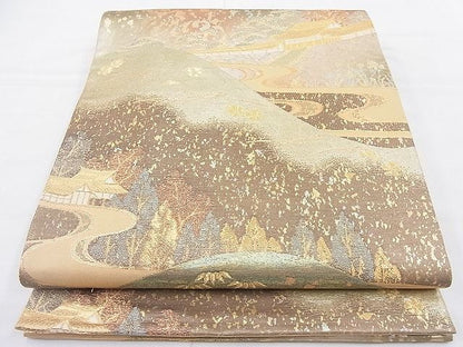 平和屋着物◎六通柄袋帯 近江の春 金糸 引箔 逸品 BAAK5062ns