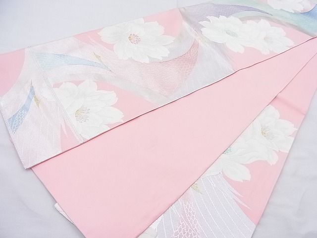平和屋着物◎六通柄袋帯 唐織 孔雀牡丹文 金銀糸 逸品 BAAK5051ns