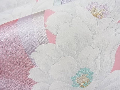平和屋着物◎六通柄袋帯 唐織 孔雀牡丹文 金銀糸 逸品 BAAK5051ns
