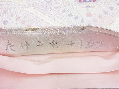 平和屋着物◎六通柄袋帯 唐織 切嵌蜀光花菱文 たけうちオリジナル 金銀糸 逸品 BAAK5078ns