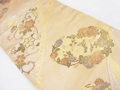 平和屋着物◎六通柄袋帯 花丸文 金彩 逸品 BAAK5083ns