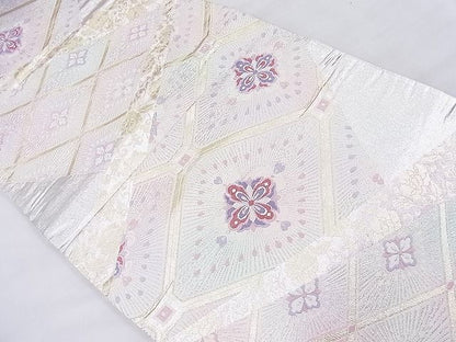 平和屋着物◎六通柄袋帯 唐織 切嵌蜀光花菱文 たけうちオリジナル 金銀糸 逸品 BAAK5078ns