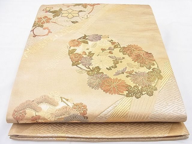 平和屋着物◎六通柄袋帯 花丸文 金彩 逸品 BAAK5083ns