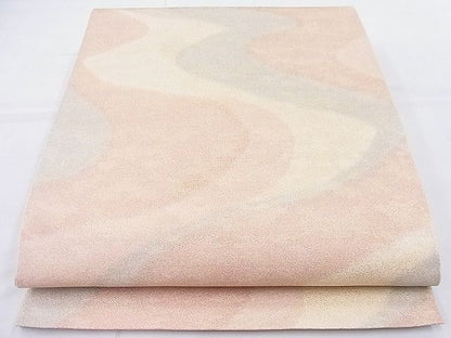 平和屋着物◎全通柄袋帯 砂子綴れ 流水文 金糸 逸品 BAAK5140ns