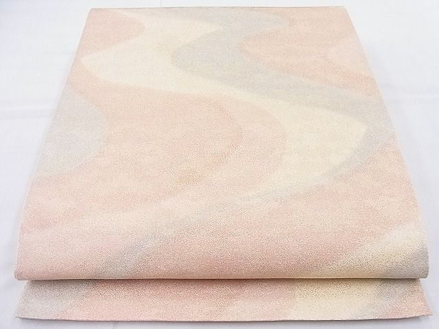 平和屋着物◎全通柄袋帯 砂子綴れ 流水文 金糸 逸品 BAAK5140ns
