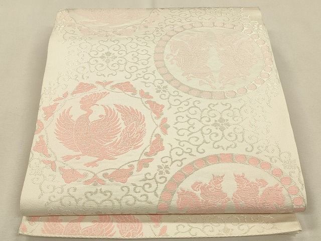 平和屋着物◎六通柄袋帯 唐華天平紋 銀糸 逸品 CAAH5608qe