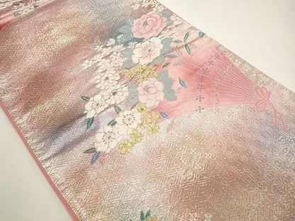 平和屋着物◎六通柄袋帯 草花文 金銀糸 逸品 CAAH5611qe