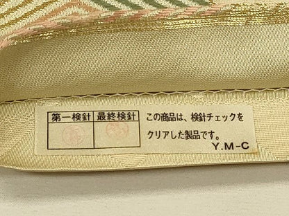平和屋着物◎六通柄袋帯 菱花丸文 金糸 逸品 CAAH5602qe