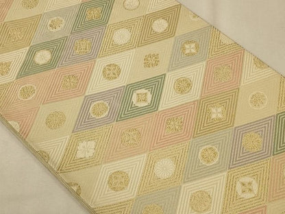 平和屋着物◎六通柄袋帯 菱花丸文 金糸 逸品 CAAH5602qe