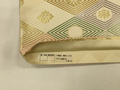 平和屋着物◎六通柄袋帯 菱花丸文 金糸 逸品 CAAH5602qe