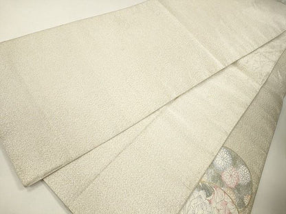 平和屋着物■太鼓柄袋帯 綴れ 天井花丸文 金銀彩 逸品 CAAG3061eg