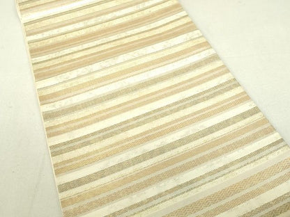 平和屋着物■六通柄袋帯 横段文 金糸 逸品 DAAH6385sf