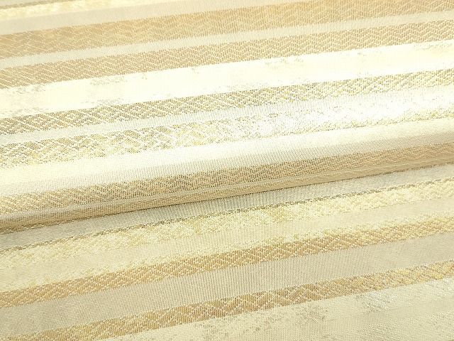 平和屋着物■六通柄袋帯 横段文 金糸 逸品 DAAH6385sf