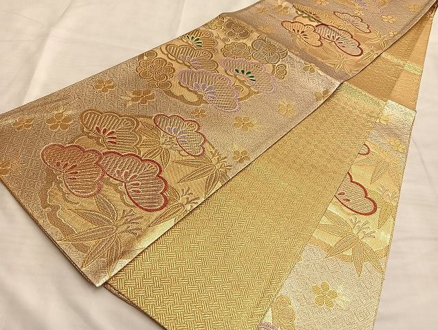 平和屋着物◎佐賀錦 六通柄袋帯 錦華 金糸 逸品 BAAJ1494du