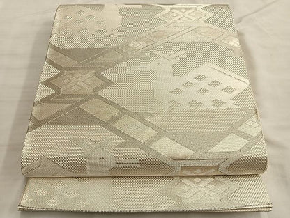 平和屋着物◎六通柄袋帯 有栖川文様 銀糸 逸品 BAAJ2615du