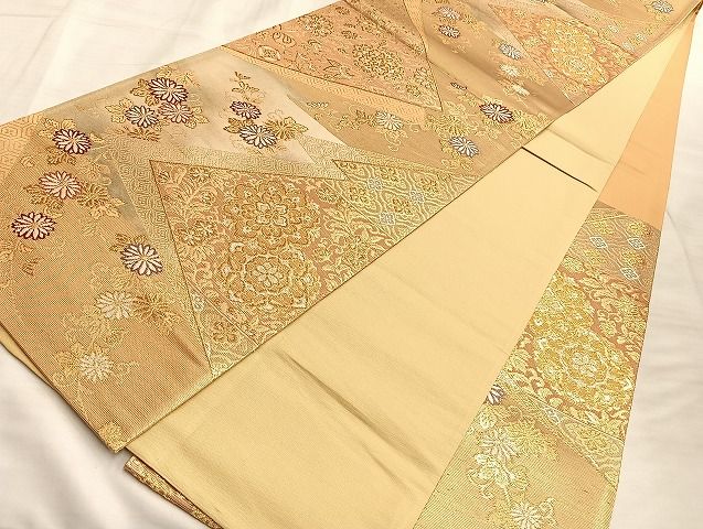 平和屋着物■六通柄袋帯 唐織 正倉院花唐草文 金糸 逸品 BAAJ2675du