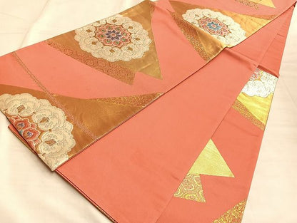 平和屋着物◎六通柄袋帯 唐織 正倉院 金銀糸 逸品 BAAJ9975du