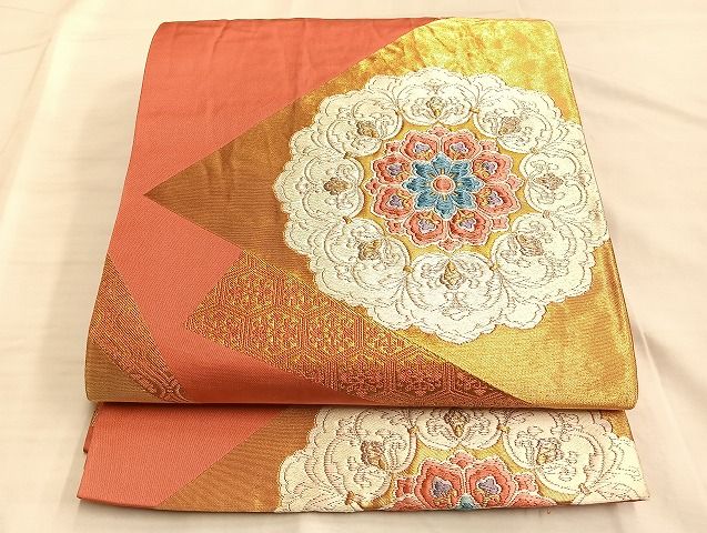 平和屋着物◎六通柄袋帯 唐織 正倉院 金銀糸 逸品 BAAJ9975du