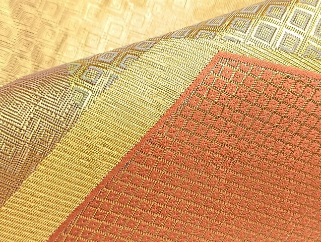 平和屋着物◎佐賀錦 六通柄袋帯 亀甲文 金糸 逸品 BAAJ9988du