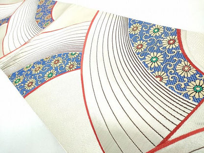 平和屋着物◎六通柄袋帯 地紙花唐草文 金銀糸 逸品 DAAI2519ox