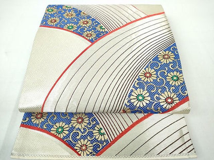 平和屋着物◎六通柄袋帯 地紙花唐草文 金銀糸 逸品 DAAI2519ox