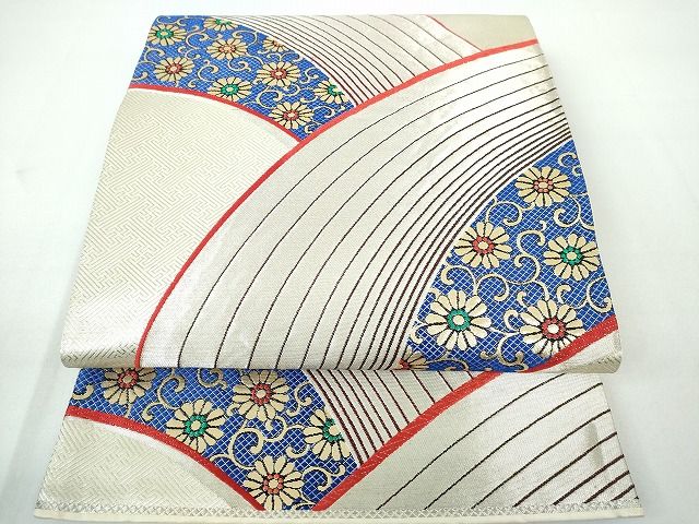 平和屋着物◎六通柄袋帯 地紙花唐草文 金銀糸 逸品 DAAI2519ox
