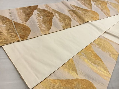 平和屋着物◎六通柄袋帯 遠山霧文様 金糸 逸品 BAAJ5957ea