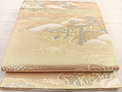 平和屋着物◎六通柄袋帯 御所解雲取文 金銀糸 逸品 BAAJ5955ea