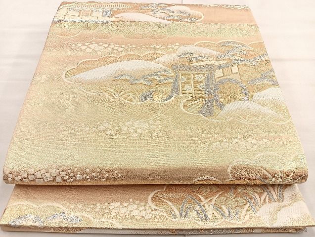 平和屋着物◎六通柄袋帯 御所解雲取文 金銀糸 逸品 BAAJ5955ea