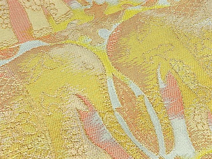 平和屋着物◎六通柄袋帯 動物花丸文 金糸 逸品 BAAJ6019ea