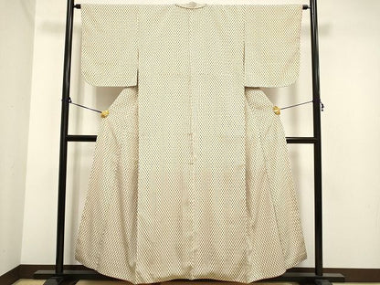 平和屋着物■上質なお召　矢絣　逸品　DAAI3569tw