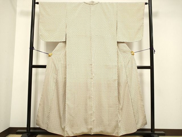 平和屋着物■上質なお召　矢絣　逸品　DAAI3569tw