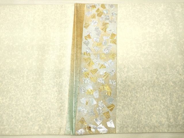 平和屋着物◎太鼓柄袋帯 泊散らし文 金彩 逸品 DAAI3647tw