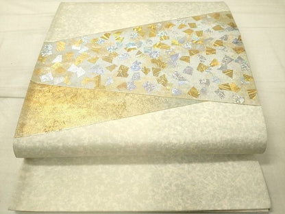 平和屋着物◎太鼓柄袋帯 泊散らし文 金彩 逸品 DAAI3647tw