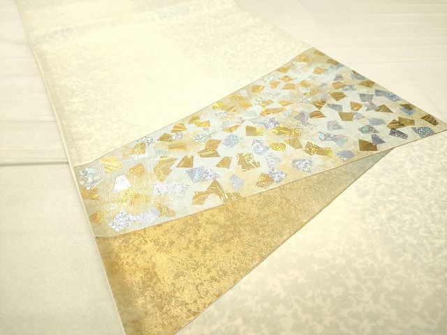 平和屋着物◎太鼓柄袋帯 泊散らし文 金彩 逸品 DAAI3647tw