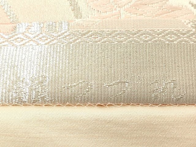 平和屋着物◎六通柄袋帯 銀つづれ 舞花文 銀糸 逸品 DAAI3676tw