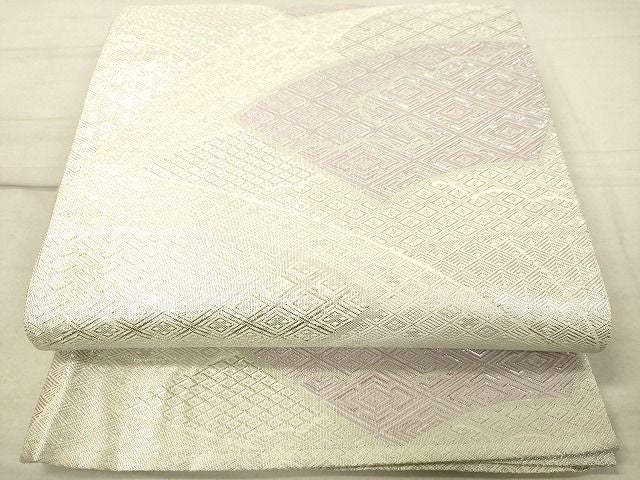 平和屋着物◎佐賀錦 全通柄袋帯 地紙吉祥文 銀糸 逸品 DAAI3672tw