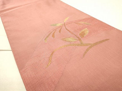 平和屋着物◎太鼓柄袋帯 枝葉文 金糸 逸品 DAAI3673tw
